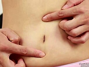 Intense navel bellybutton fetish featuring Asian Japanese elements