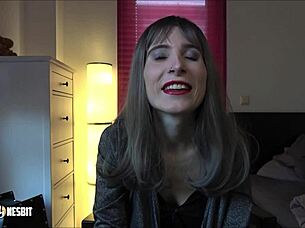 Lou Nesbit and Lia Louise dominate in intense german cuckold talk