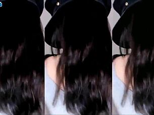 Wow, Korean Cutie Dances Wild and Flashes Big Tits!