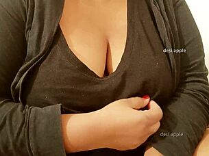 big tits girl shows boobs to her brother.