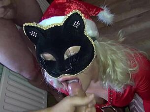 Teen Swallows Over Eight Cumloads At Christmas