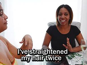 Oiled Ebony Lesbians Humping Big Asses Casually