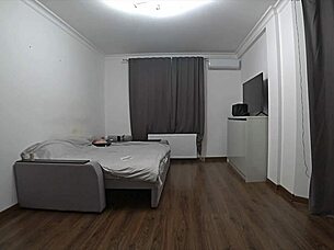 Cuckold watches his wife cheat behind the mirror!