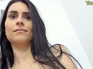 bigtits slim sucks her own tits