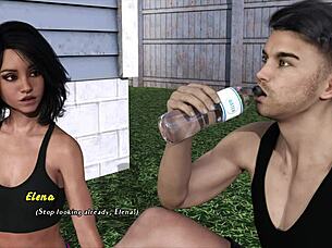 Blonde Anime Girl in Cartoon.