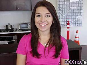 Petite Teen Feels Intense Swallowing Pleasure