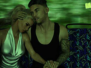 Blonde Anime Girl in Cartoon.