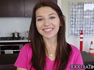 Petite Teen Feels Intense Swallowing Pleasure