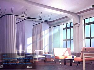 in this hentai game, trainer takes bitch outdoors for public pussy training in long session