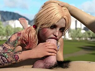 harley quinn deeptroat huge white dick