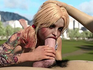 harley quinn deeptroat huge white dick