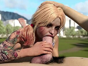 harley quinn deeptroat huge white dick