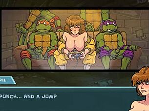 Akabur’s Star Channel 34 - Redhead’s massive tits out in wild game