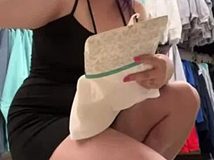 Laina Marie Natural Beauty Does Nudity In Store While Shopping Shaved Pussy Outdoor Beautiful Hairless Big Ass Big Tits