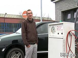 Young and straight twink having sex with another man