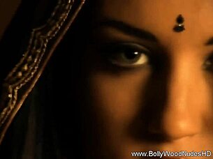 Happy Asian brunette dances nude in striptease