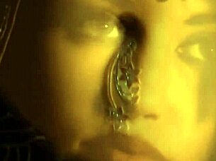 Happy Asian brunette dances nude in striptease