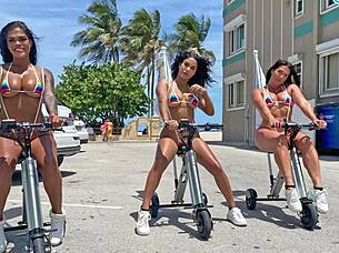 I saw big ass latinas riding electric trikes at the public beach with big booties