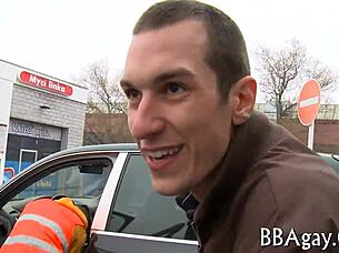 Young and straight twink having sex with another man