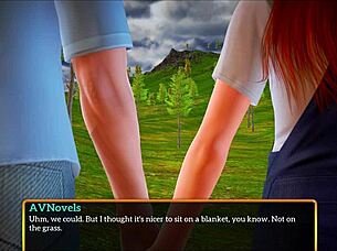 In my new family game, the teen shows her small tits.