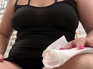 Laina Marie Natural Beauty Does Nudity In Store While Shopping Shaved Pussy Outdoor Beautiful Hairless Big Ass Big Tits