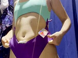 cámara oculta en un probador de un gran almacén