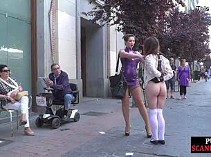 Busty Slut Feels Intense Submission In Public Voyeur Crowd