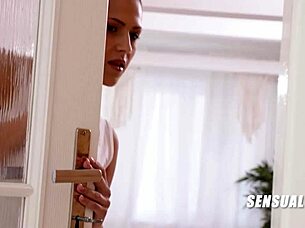 thick lesbian fingers her friend in the shower orgasm