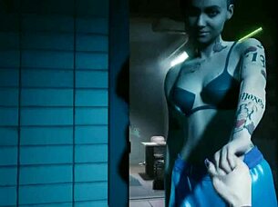 Judy Alvarez in Hot Cyberpunk Lesbian Animation