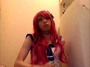 Solo Trap Jerks Off and Swallows Cum Homemade Amateurs