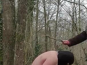 talking about the submission of my slave in the forest setting.