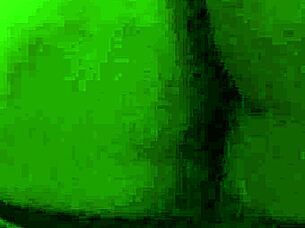 Ebony girl strips and rips clothes for interracial fun.