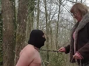 talking about the submission of my slave in the forest setting.