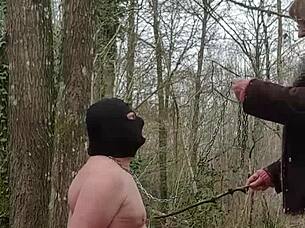 talking about the submission of my slave in the forest setting.