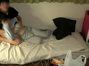 Amateur Asian Girl Stays Over And Touches