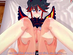 Ryuko Matoi engages in hard fucking in Kill la Kill fantasy.