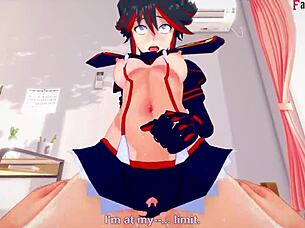 Ryuko Matoi engages in hard fucking in Kill la Kill fantasy.