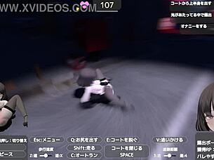 Secret outdoor masturbation under coat in hentai game. 😏