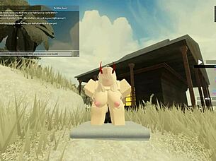 Wet ass bent over for cum in roblox porn