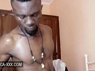 ebony beauty enjoys hardcore sex with stranger 😘 in missionary