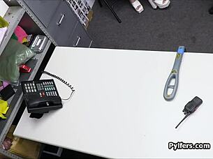 Boldly Hammering The Perfume-Stealing Latina Hottie Bent Over In The Office