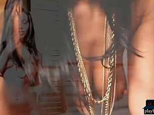 Delicious milf daniella dior strips big round ass