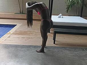 spent day at pool with my big ass neighbor, fucked her