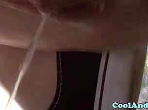 Redhead Petite Babe in Outdoor Doggystyle Fuck!