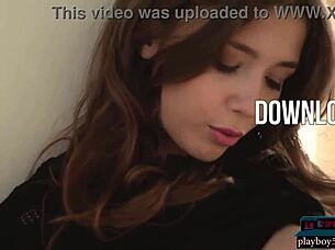 ukrainian teen mila azul with big natural tits performs hot striptease for playboy