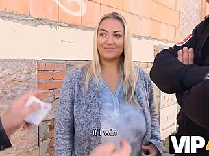 Vip4k Man Seduces Big-Tittied Woman Into Cheating While Boyfriend Watches!