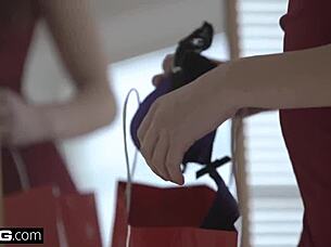 naughty chelsy sun begs for dp from stepbro and friend