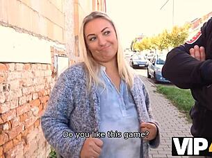 Vip4k Man Seduces Big-Tittied Woman Into Cheating While Boyfriend Watches!