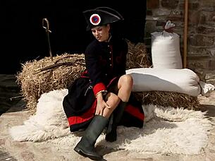 Two girls share a moment of enjoyment together.