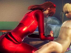 is asuka femboy ready to swallow all that cum in evangelion?